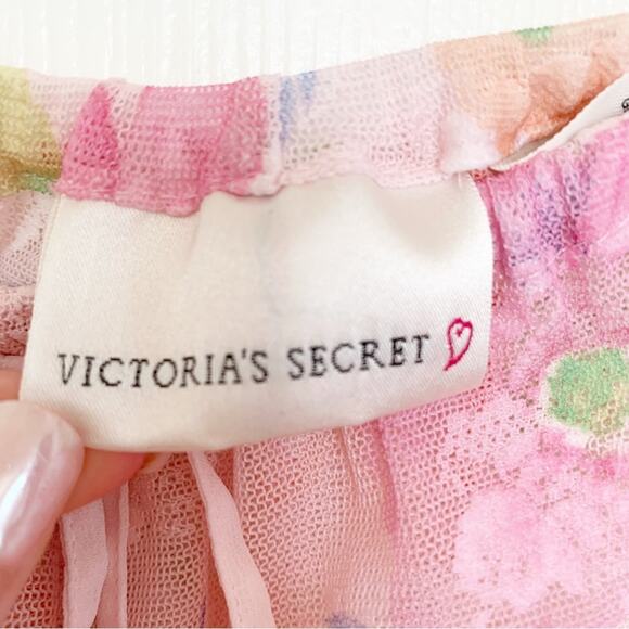 Victoria's Secret Pink Sheer Floral Mesh Swim Coverup Pants Medium - Picture 6 of 8